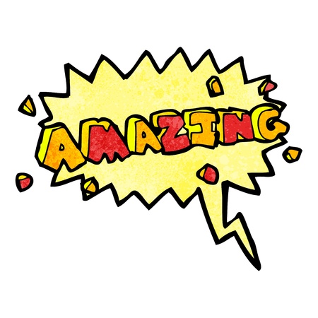 21548477 - retro cartoon with texture. isolated on white.