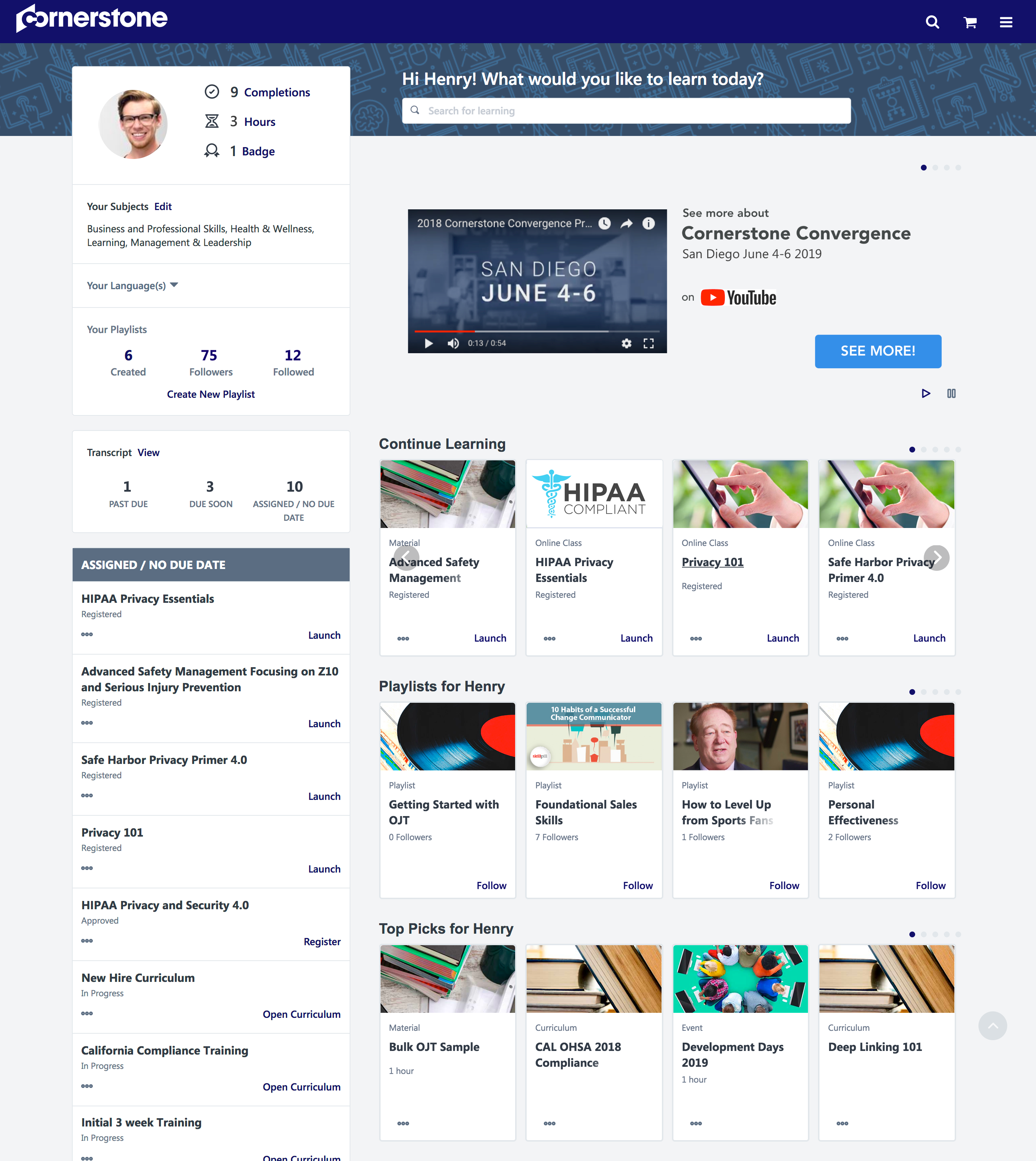 CornerstoneLearning_01_learner-home