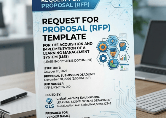 Request for Proposal template for Learning Management System acquisition with submission deadline and issuer details